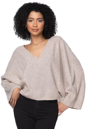 100% Cashmere Coastal Cool Reversible Crew to V-neck in Light Colors