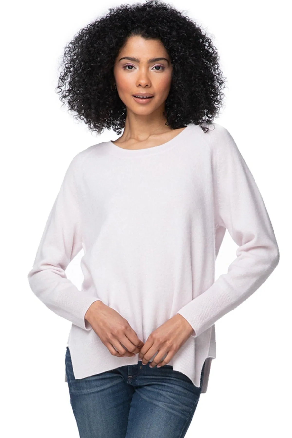 100% Cashmere Comfort Crew Sweater in Cardamom