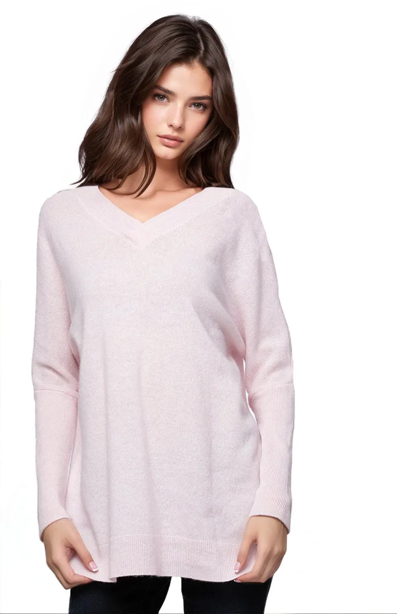 100% Cashmere Reversible Easy V-Neck Sweater - Resort