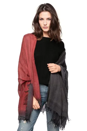 100% Tissue Cashmere Half Moon Scarf