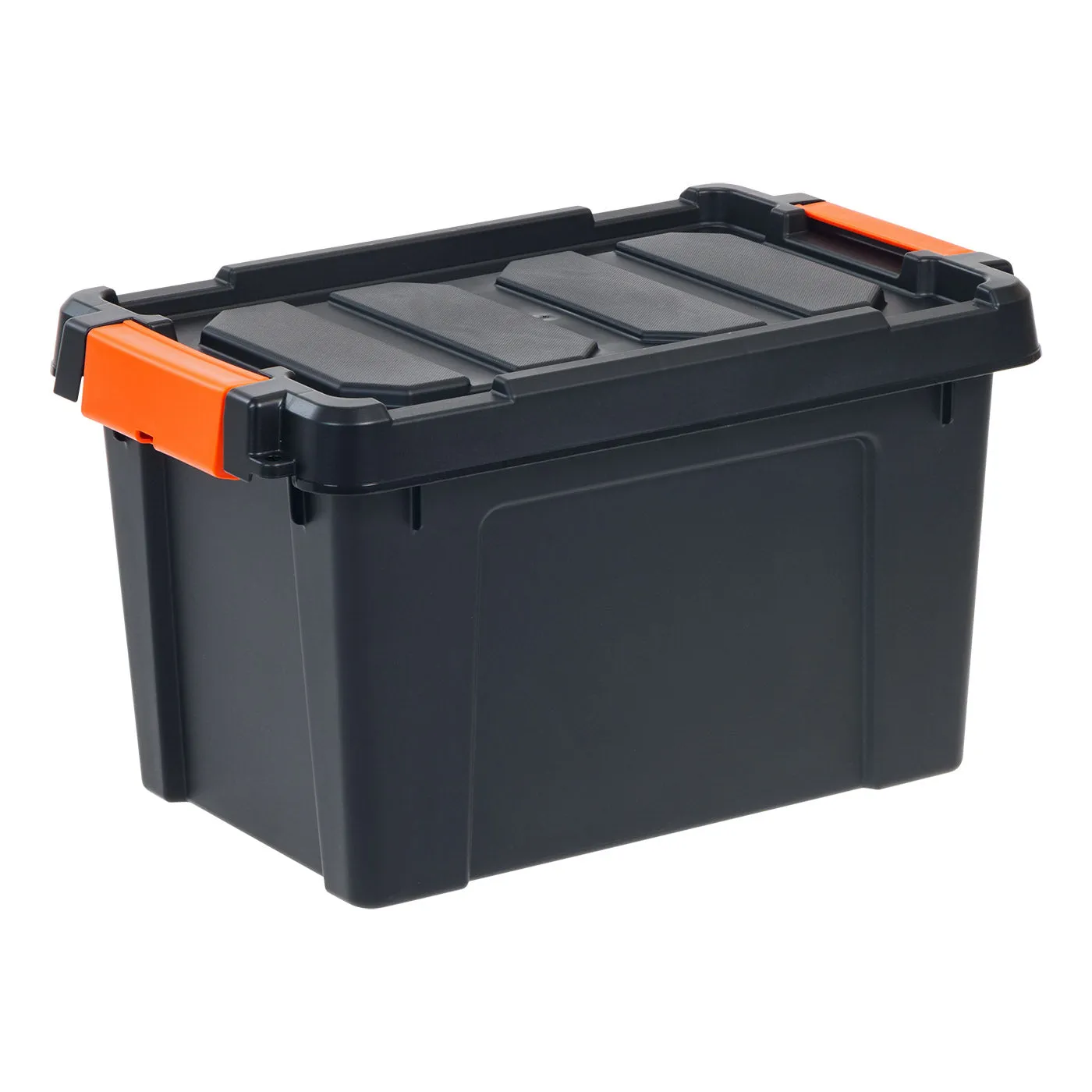 22 Quart  Heavy Duty Plastic Storage Box, Black Pack of 4