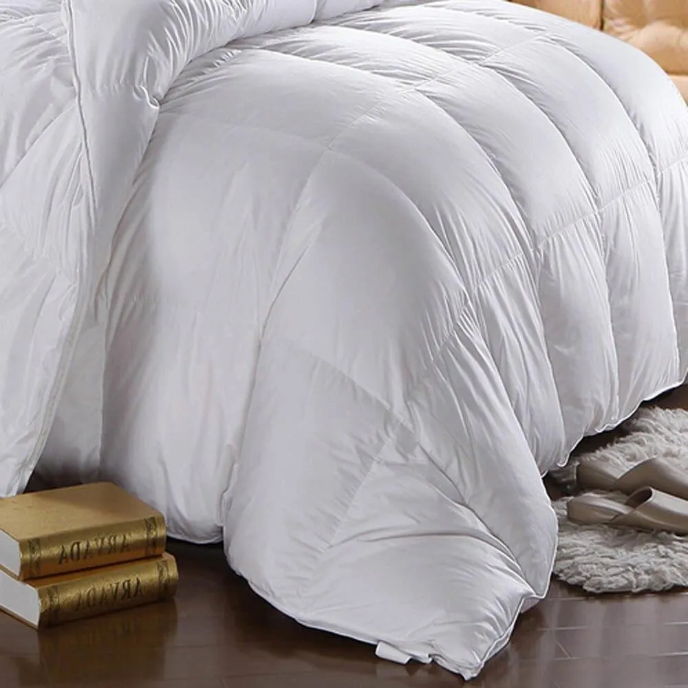 750 Fill Power White Goose Down Comforter Oversized Extra Warm by Royal Hotel