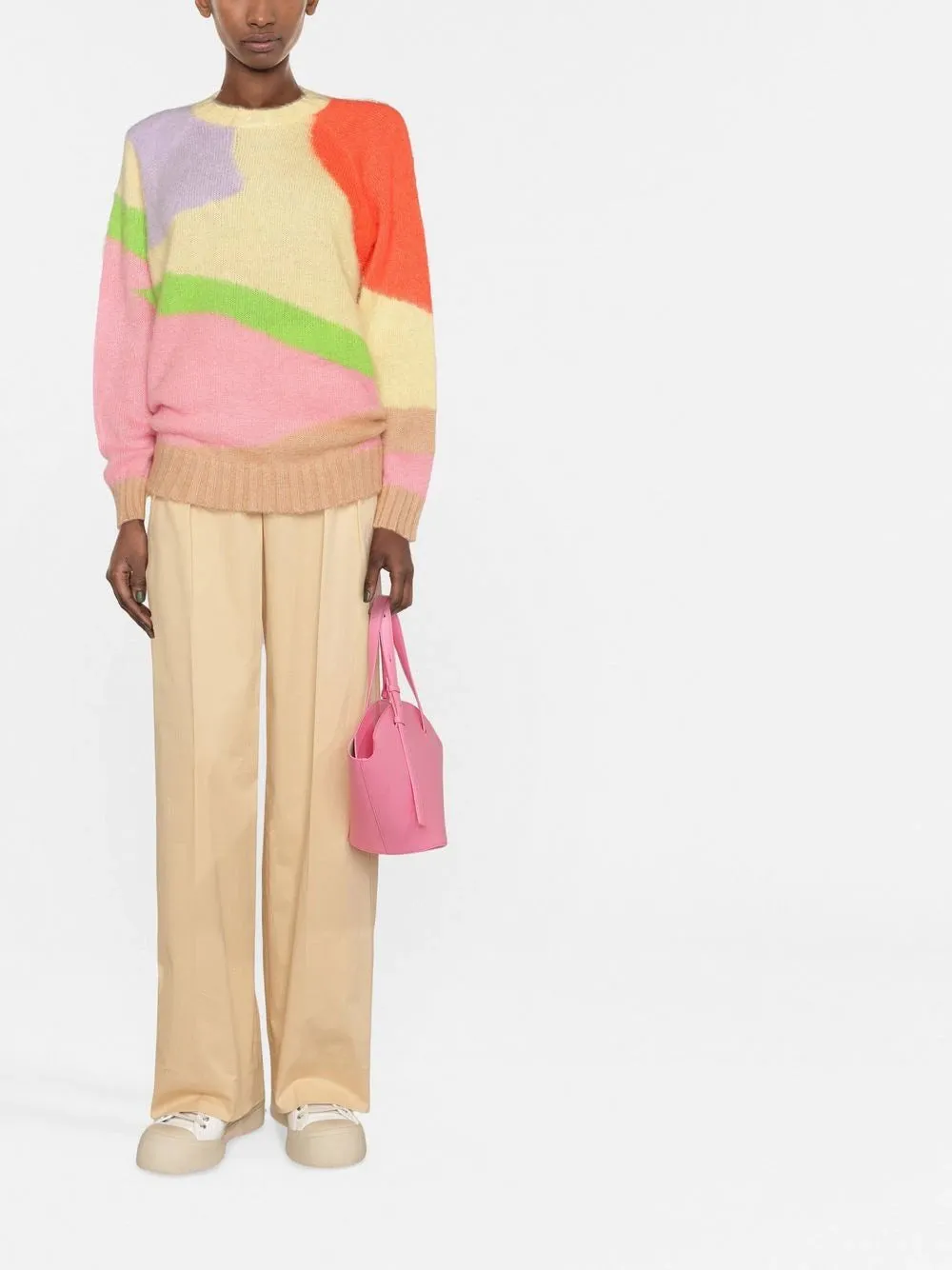 ABSTRACT COLOR-BLOCK JUMPER