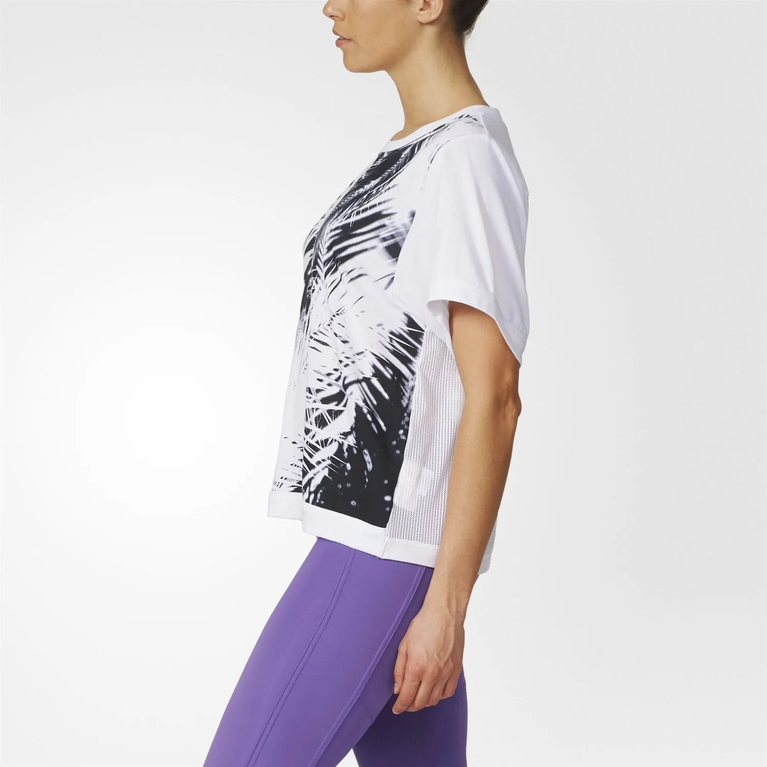 Adidas By Stella Mccartney 100% organic cotton 'Essentials Palm' T-shirt AX7429