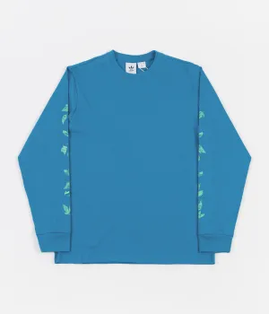 Adidas Nora Graphic Long Sleeve T-Shirt - Sonic Aqua / Signal Green