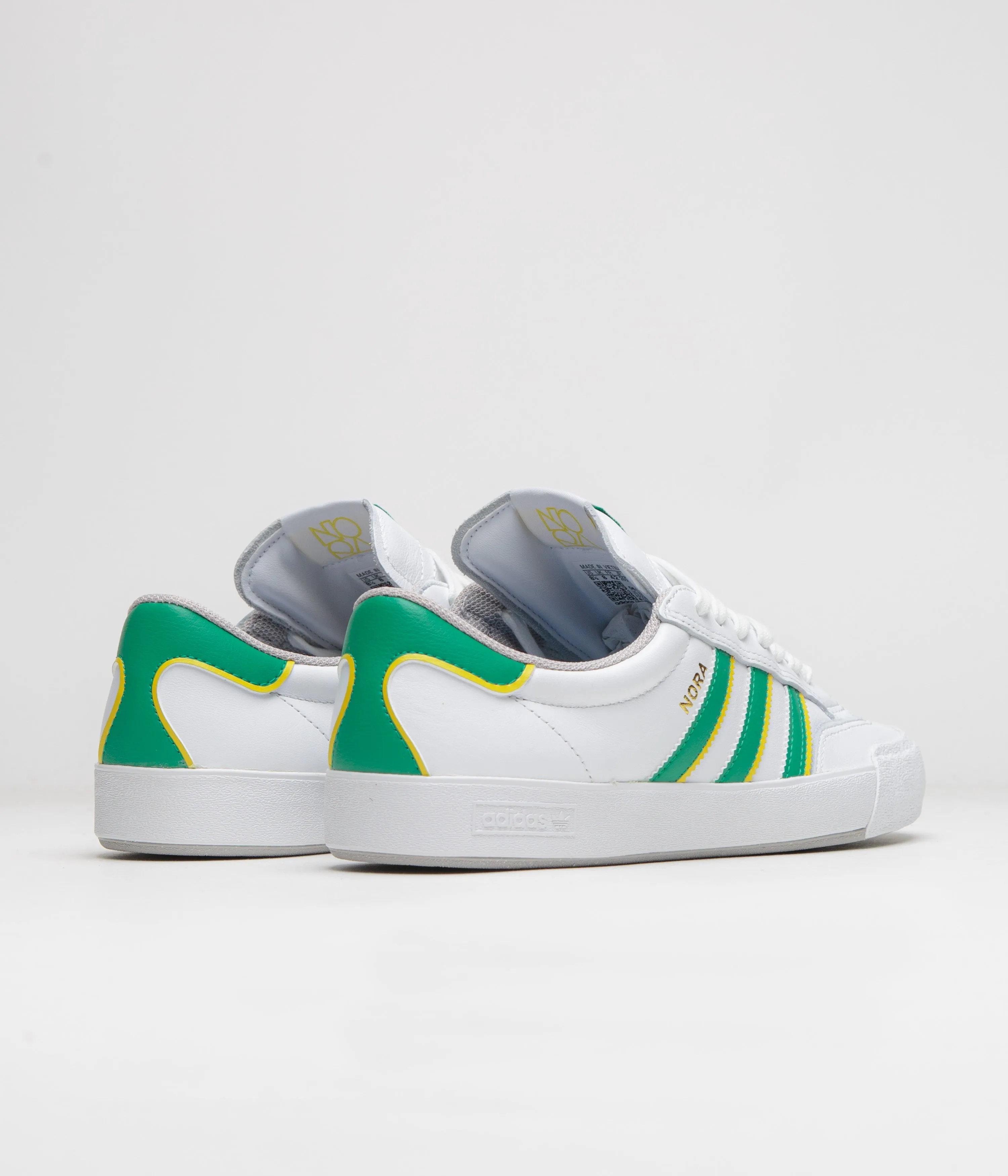 Adidas Nora Shoes - Cloud White / Court Green / Yellow