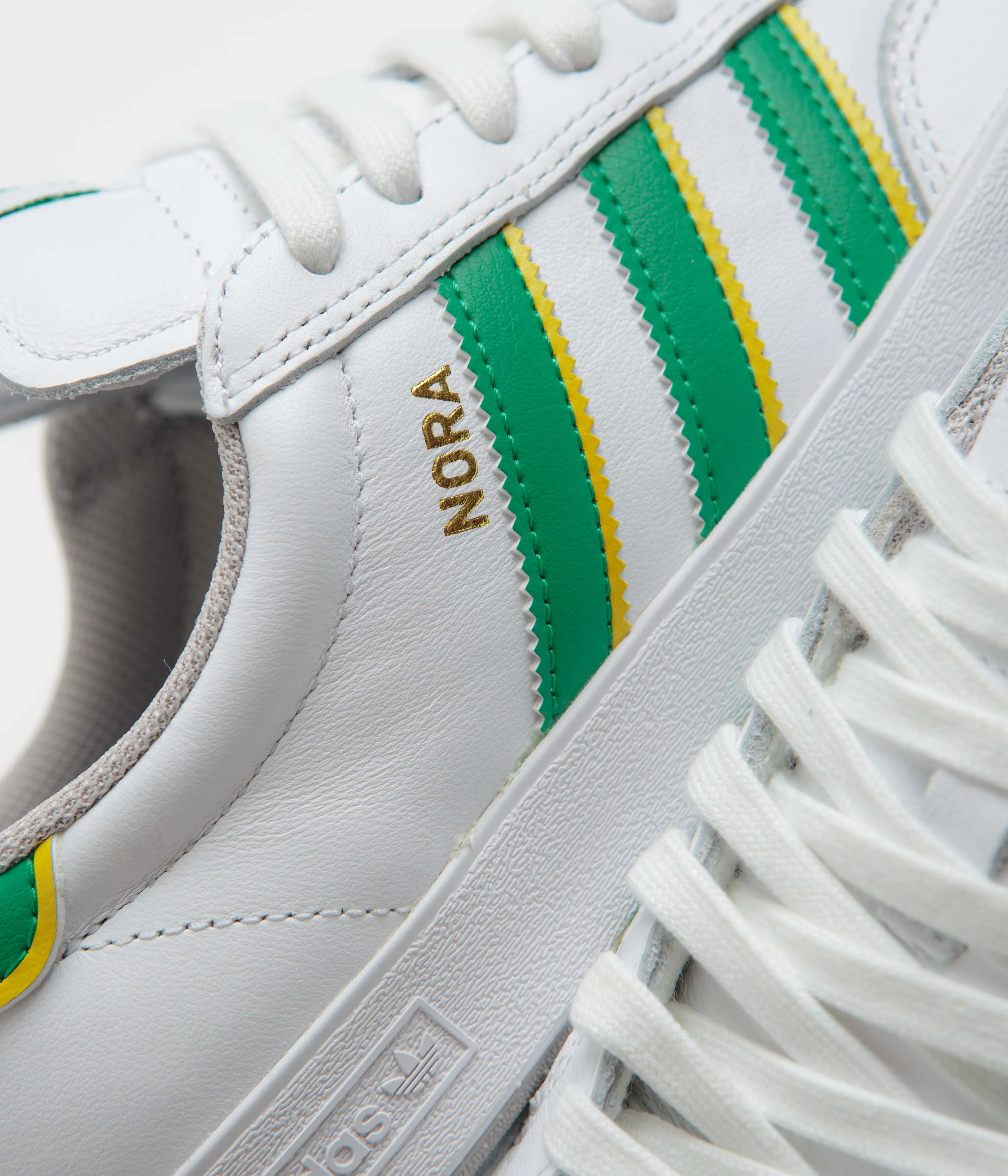 Adidas Nora Shoes - Cloud White / Court Green / Yellow