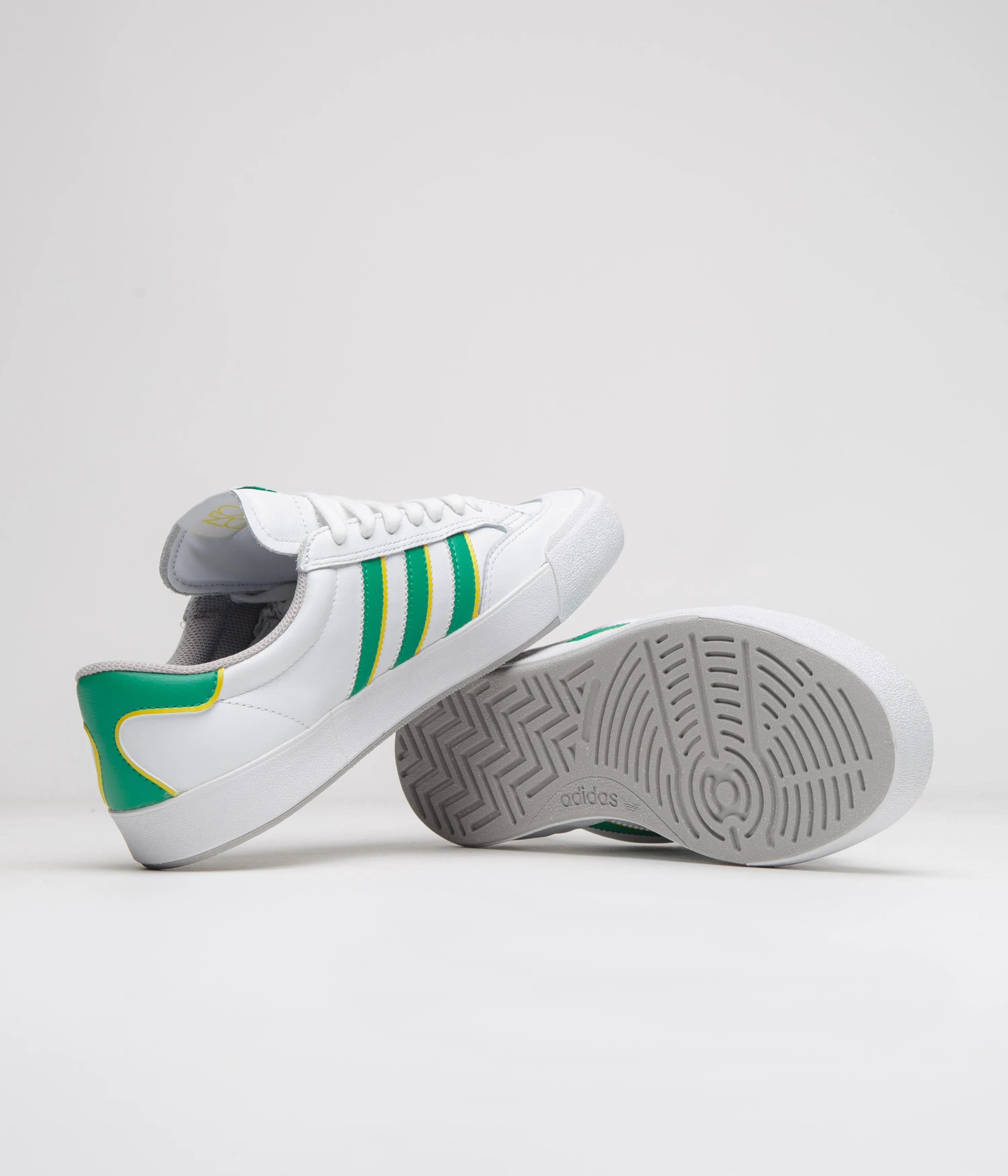 Adidas Nora Shoes - Cloud White / Court Green / Yellow