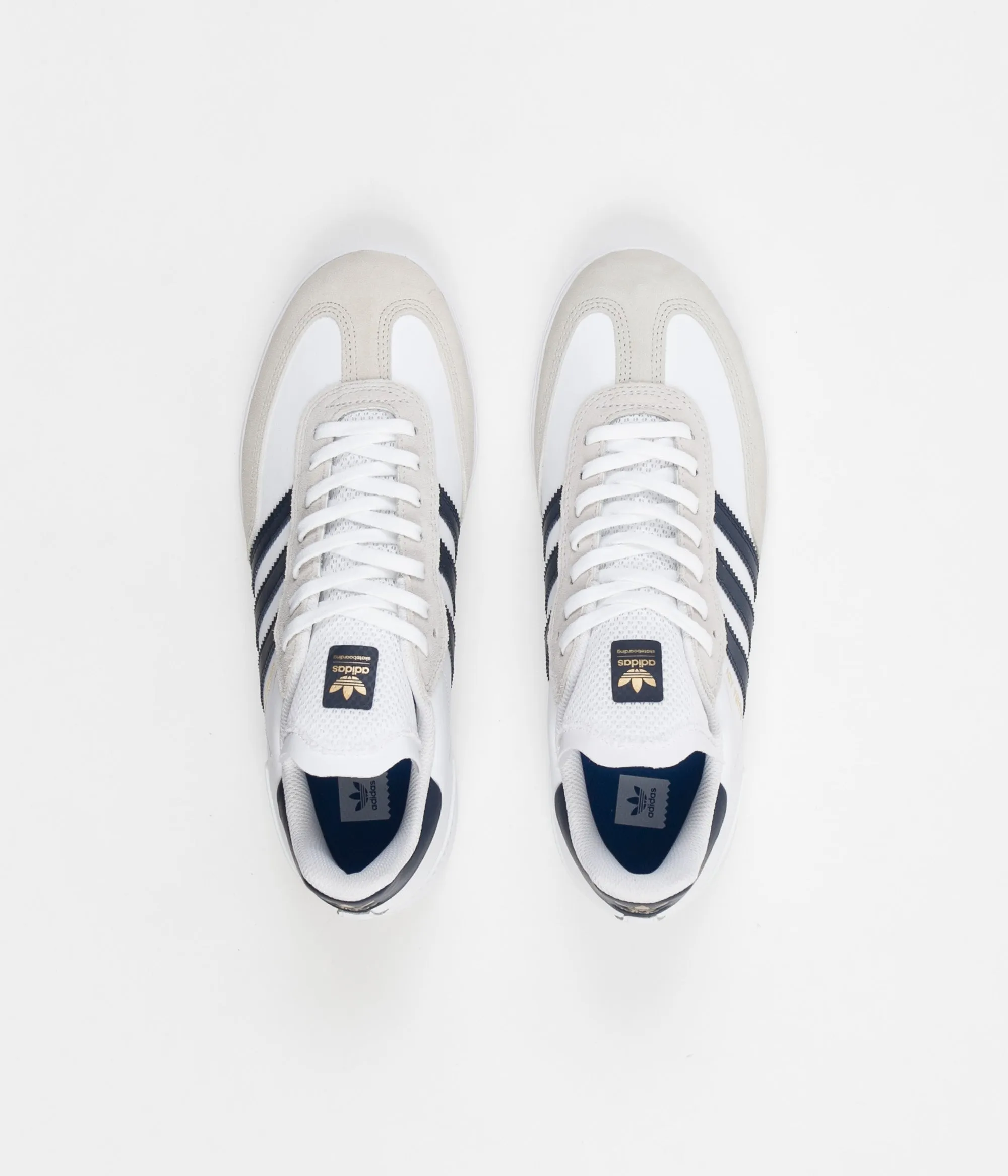 Adidas Samba ADV Shoes - White / Collegiate Navy / Gold Metallic