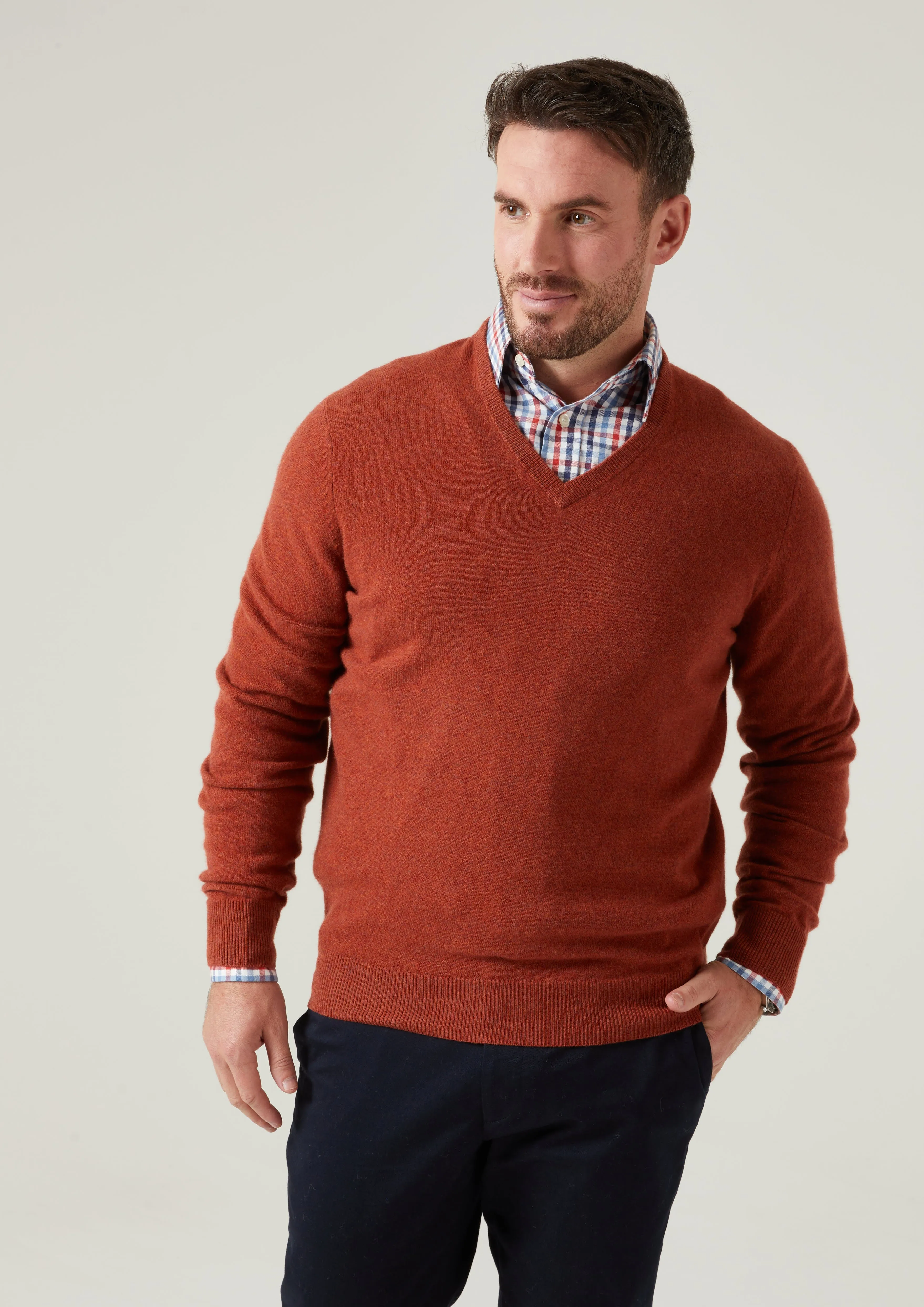 Albury Geelong Wool Jumper in Tiger - Regular Fit