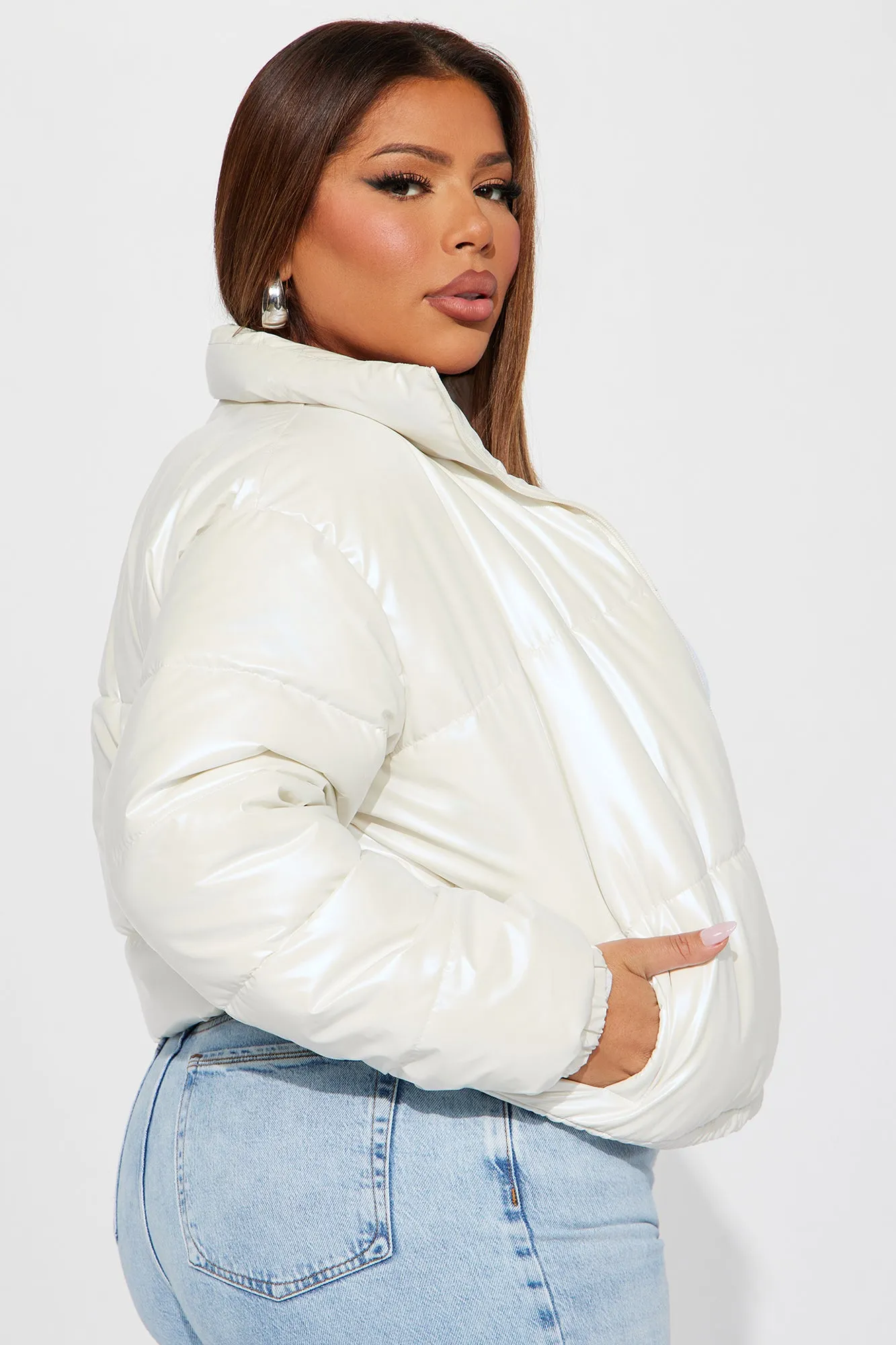 All Of The Lights Puffer Jacket - White