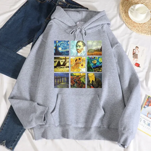 Amy Fashion - Crew Neck Sweatshirt Fleece Loose Hoodies