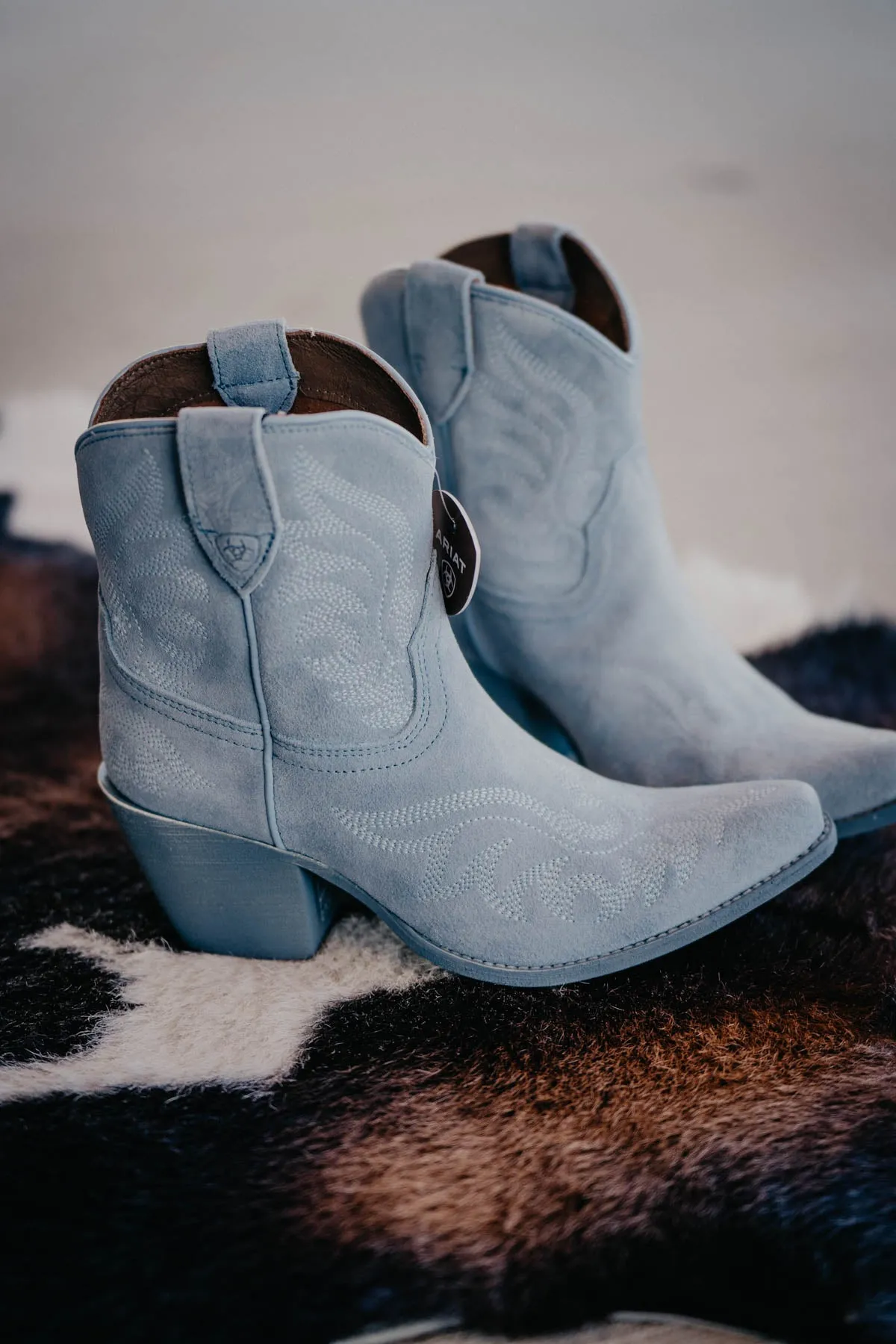 Ariat 'Chandler' Suede Bootie {Powder Blue}