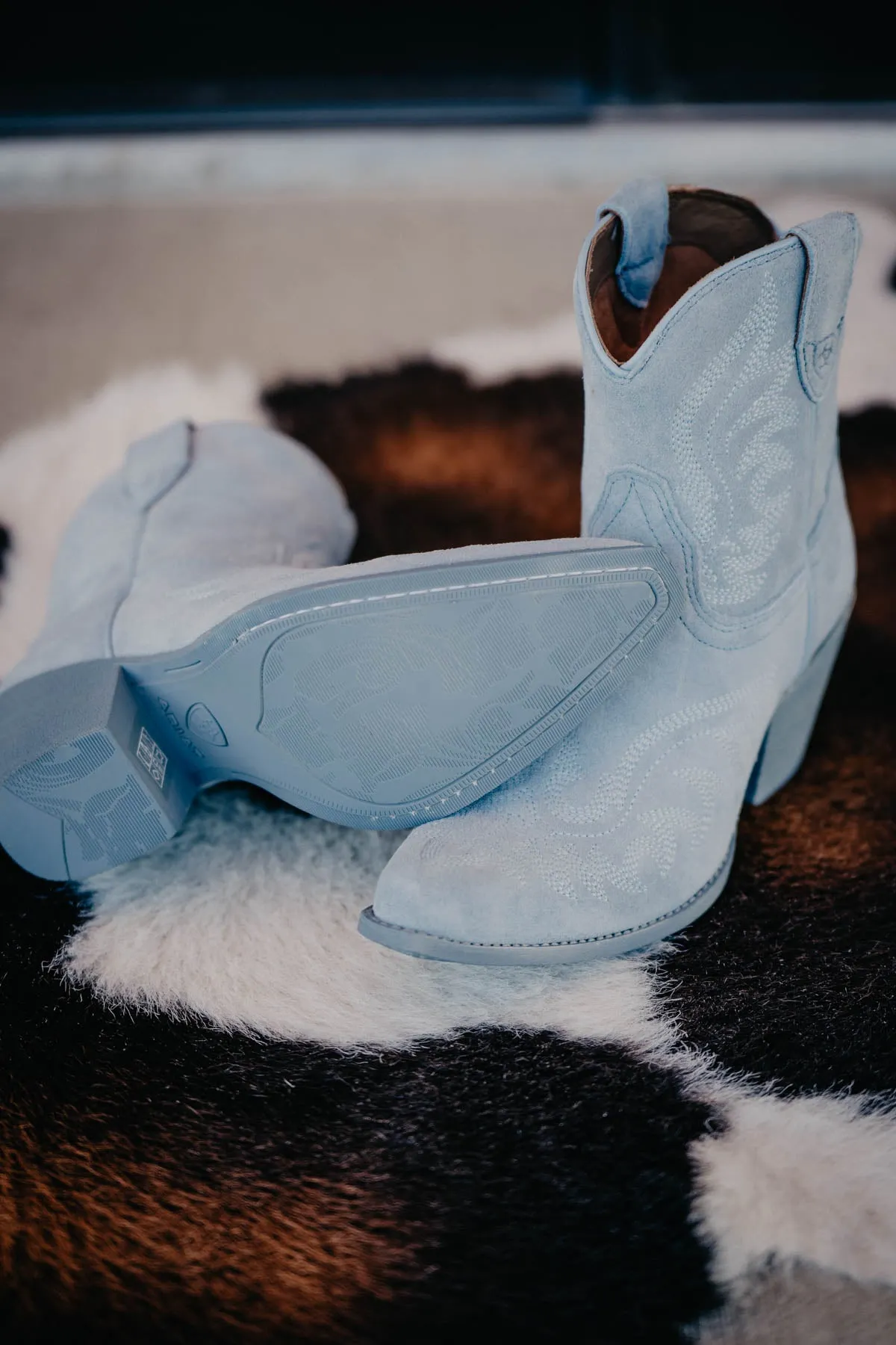 Ariat 'Chandler' Suede Bootie {Powder Blue}