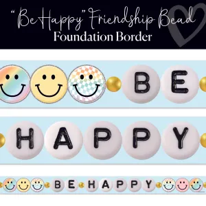 Be Happy Friendship Bead | Bulletin Board Borders | Schoolgirl Style