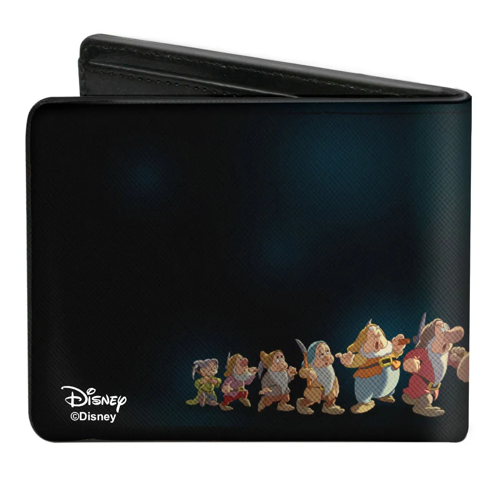 Bi-Fold Wallet - Old Hag Witch Poisoned Apple Pose Seven Dwarfs Marching