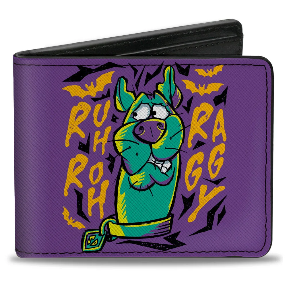 Bi-Fold Wallet - Scooby Doo Scared Pose RUH ROH RAGGY Purple/Yellow