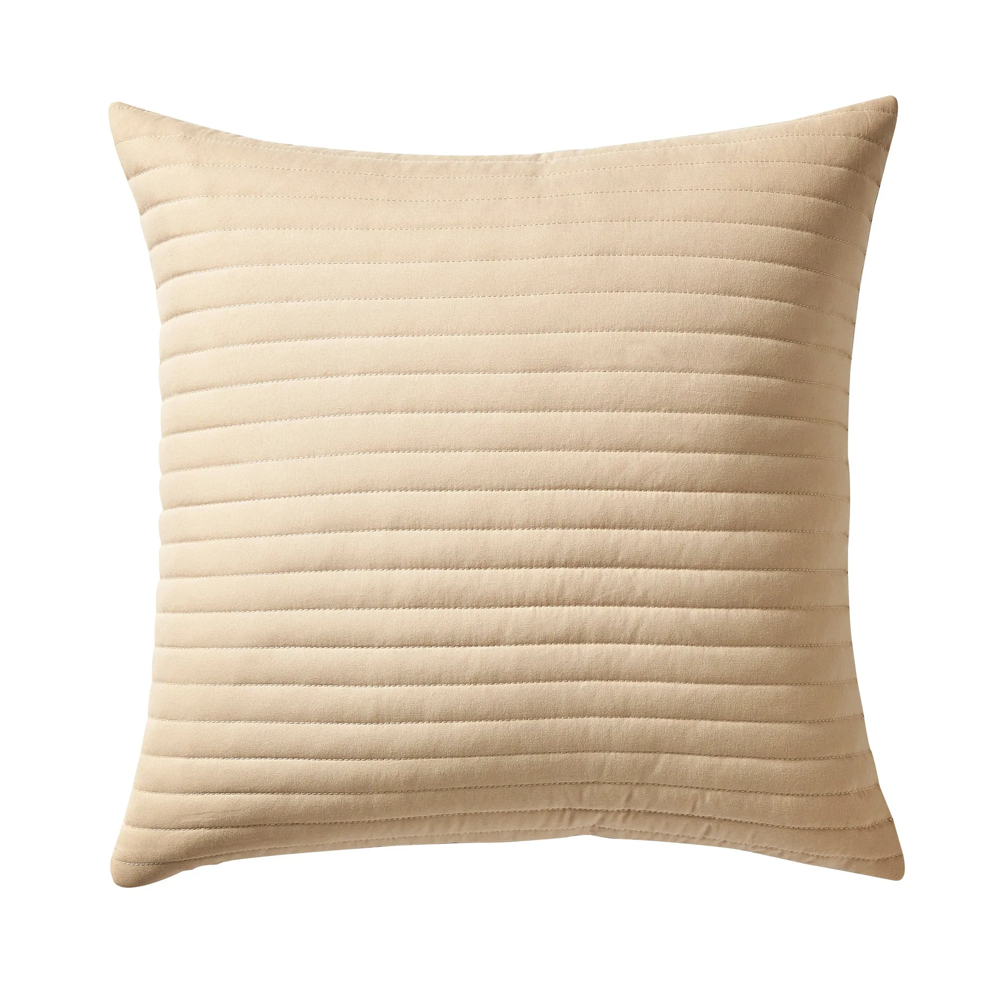 Bianca Natural Quilted Lines Filled Cushion (55cm x 55cm)