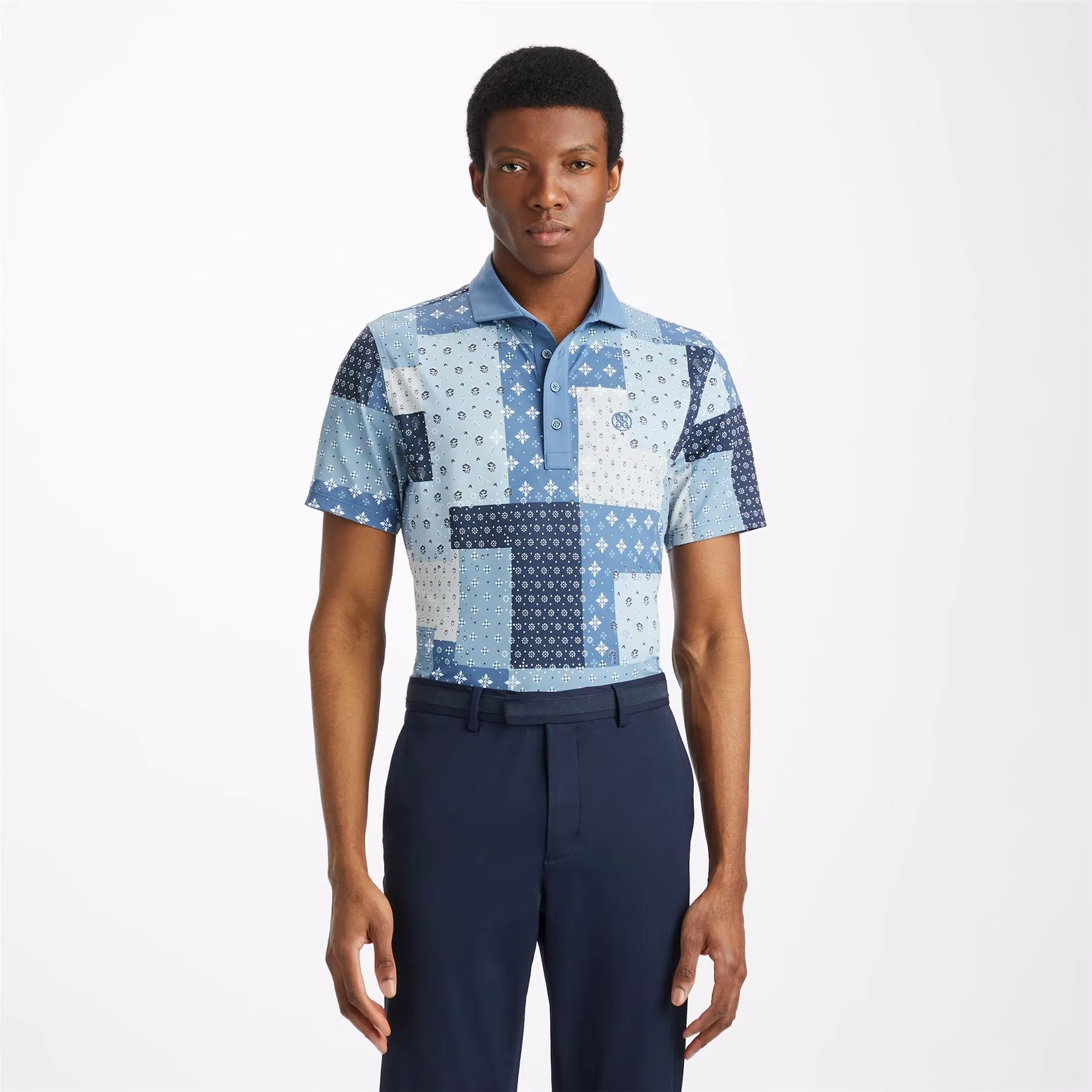 Boro Print Tech Pique Polo Slate - AW23