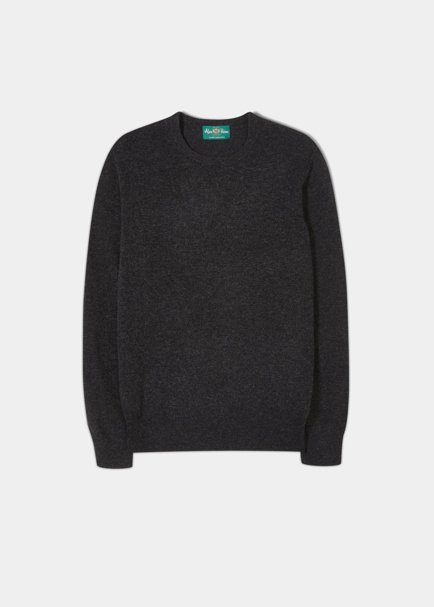 Brisbane Geelong Wool Jumper in Charcoal - Regular Fit