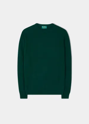 Brisbane Geelong Wool Jumper in Tartan Green - Regular Fit