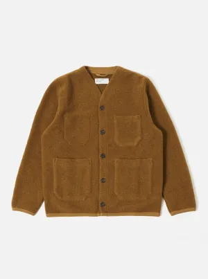 Cardigan | Mustard Wool Fleece