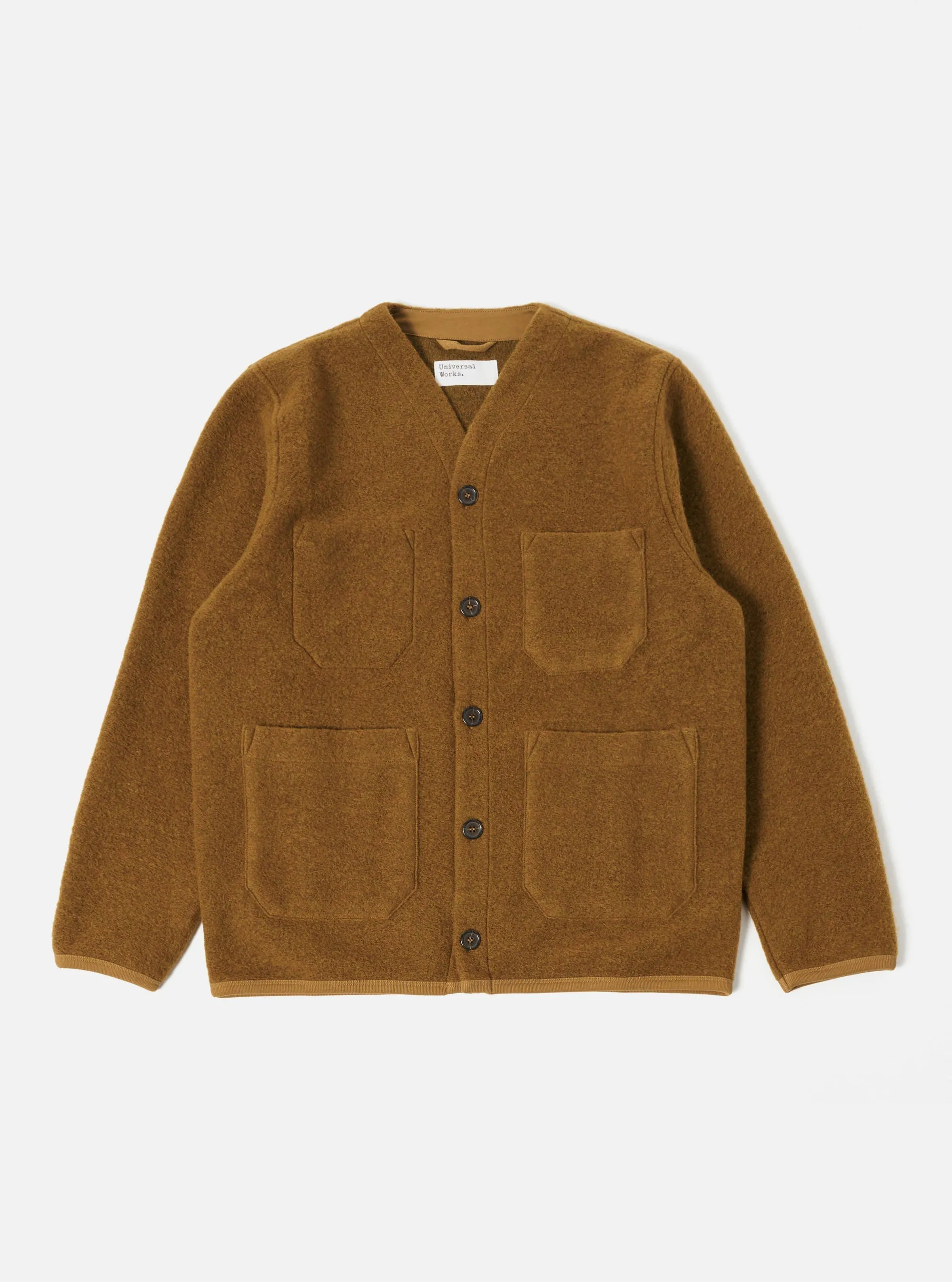 Cardigan | Mustard Wool Fleece