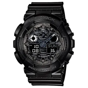 Casio G-SHOCK Black Resin Analog-Digital Men's Watch - GA100CF-1A