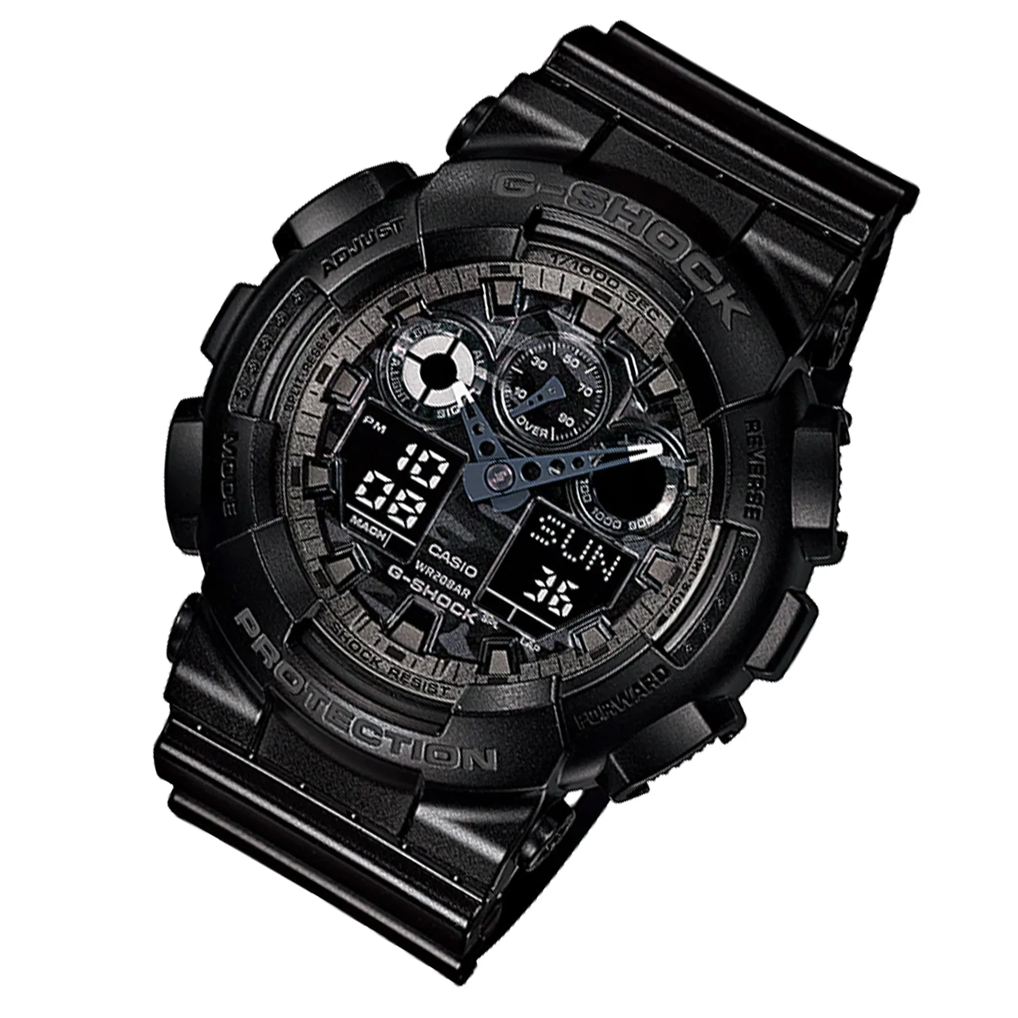 Casio G-SHOCK Black Resin Analog-Digital Men's Watch - GA100CF-1A