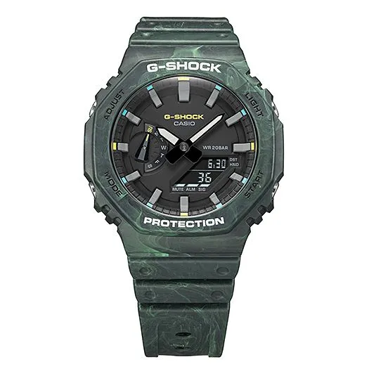 CASIO G-Shock Green 200M Water Resistant Shock Resistant #GA-2100FR-3AER