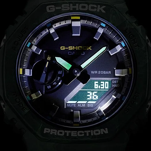 CASIO G-Shock Green 200M Water Resistant Shock Resistant #GA-2100FR-3AER