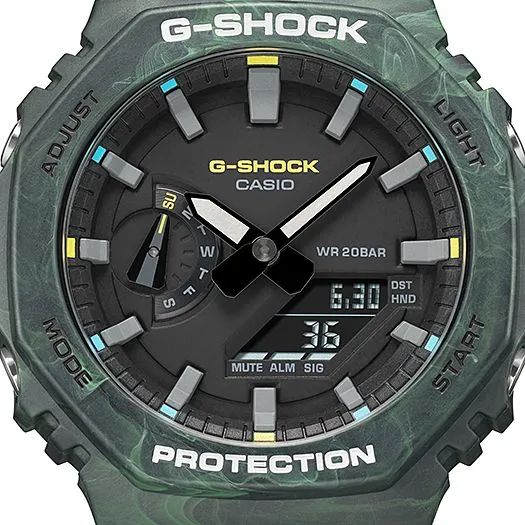 CASIO G-Shock Green 200M Water Resistant Shock Resistant #GA-2100FR-3AER