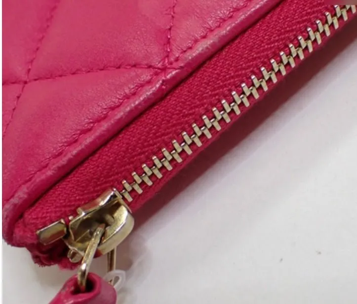 CHANEL Matelasse O Clutch Bag in Bright Pink