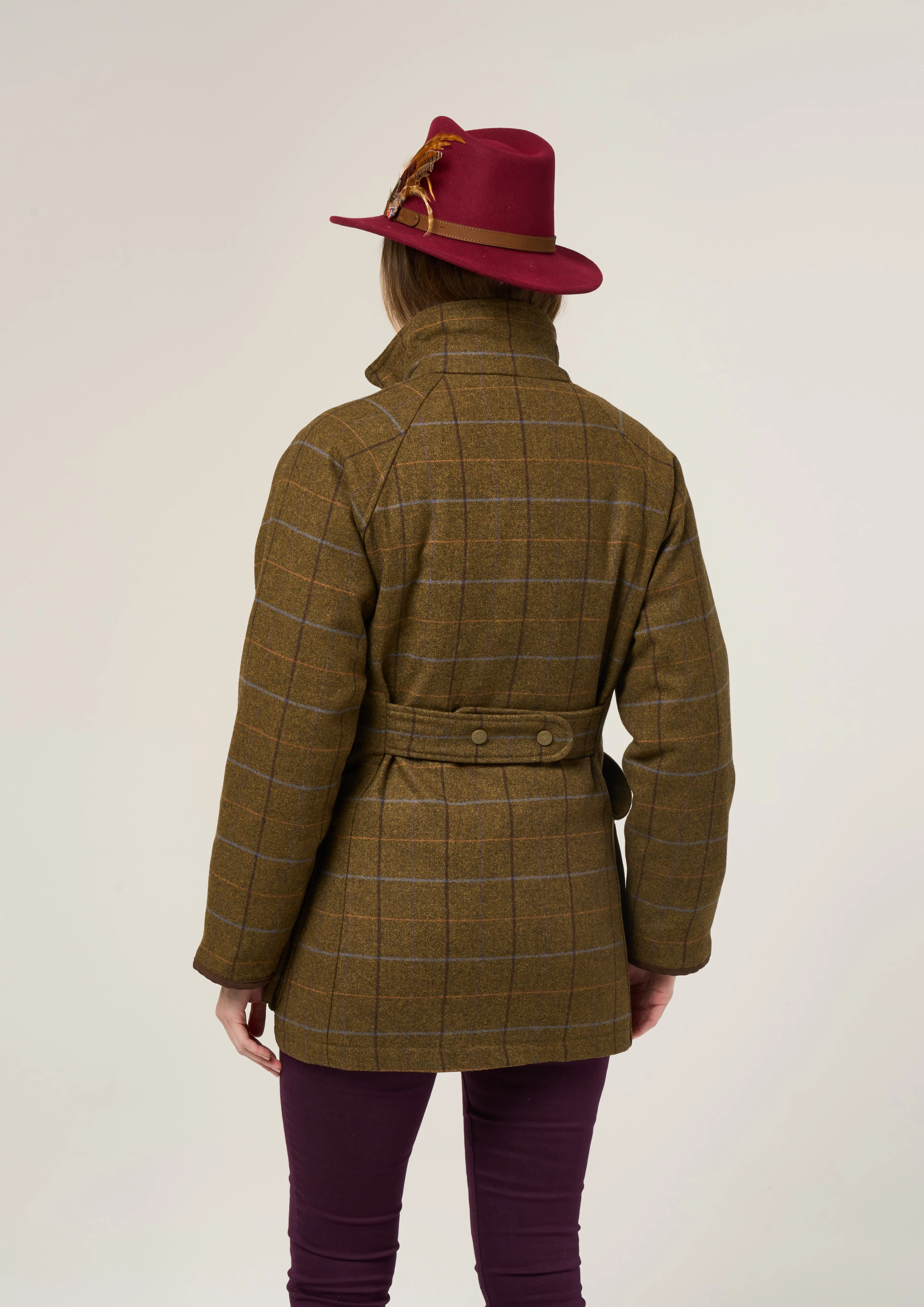 Combrook Ladies Tweed Shooting Coat In Hazel - Shooting Fit