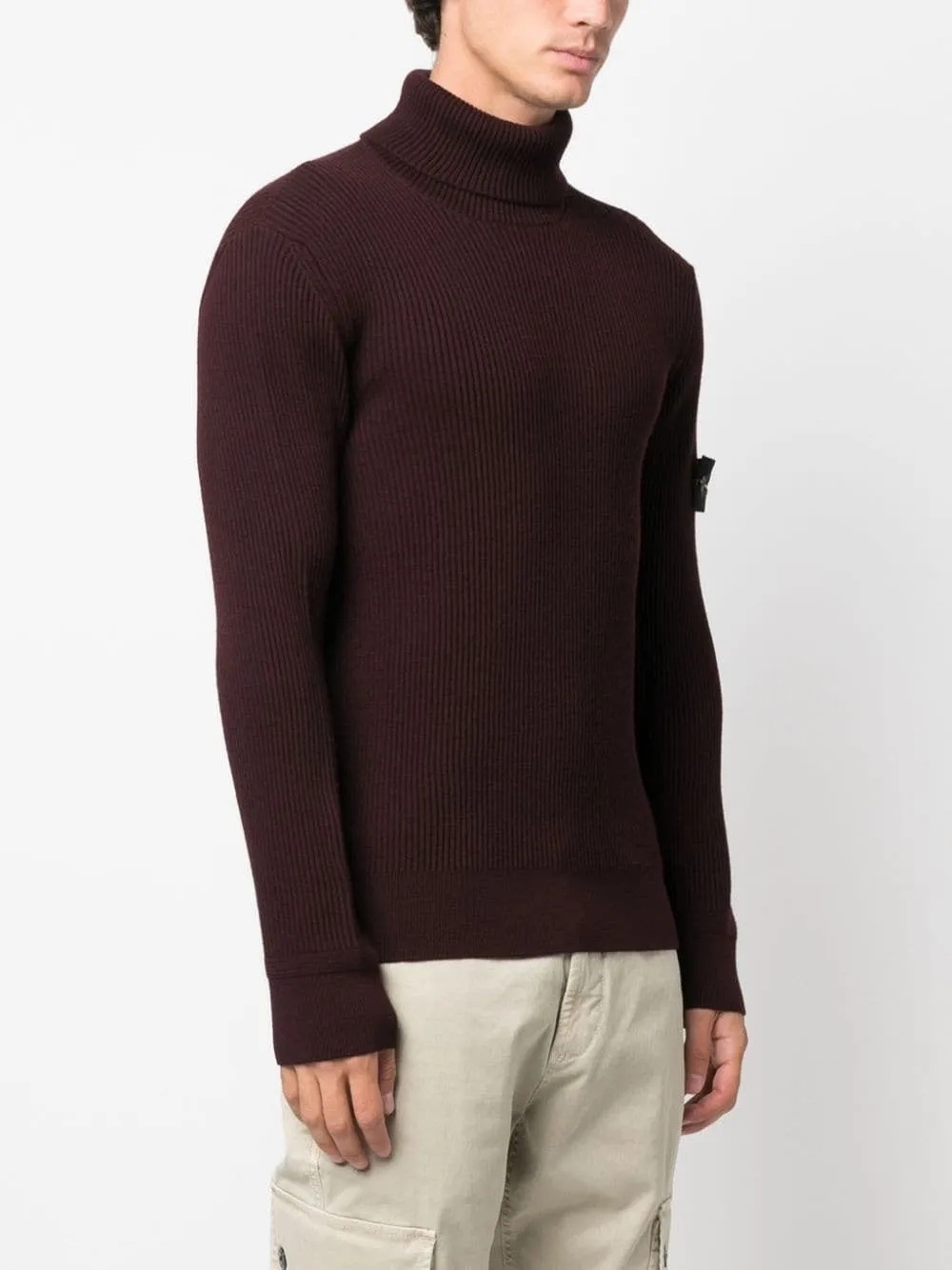 COMPASS-PATCH ROLL-NECK JUMPER