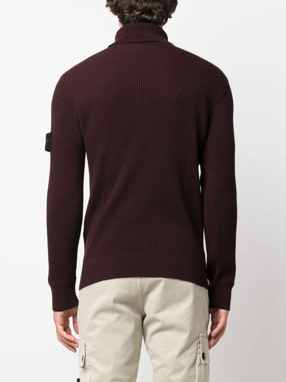 COMPASS-PATCH ROLL-NECK JUMPER