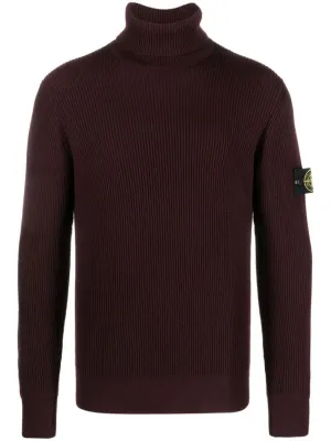 COMPASS-PATCH ROLL-NECK JUMPER