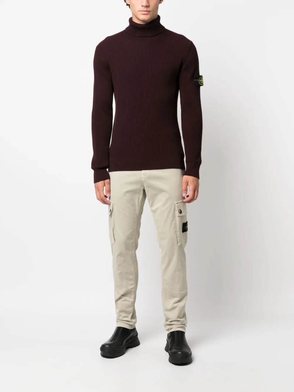 COMPASS-PATCH ROLL-NECK JUMPER