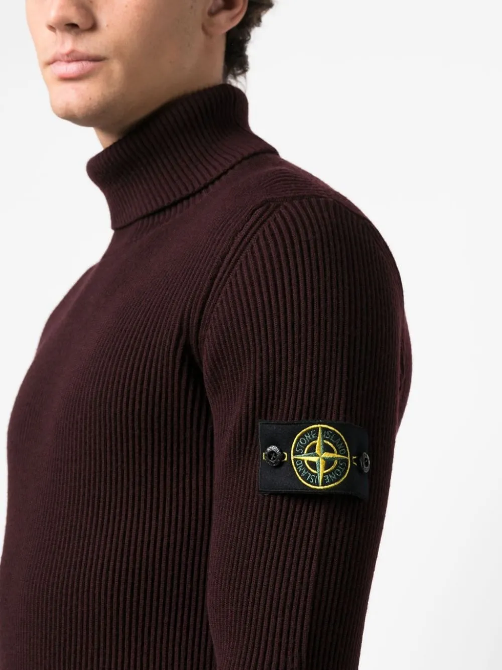 COMPASS-PATCH ROLL-NECK JUMPER