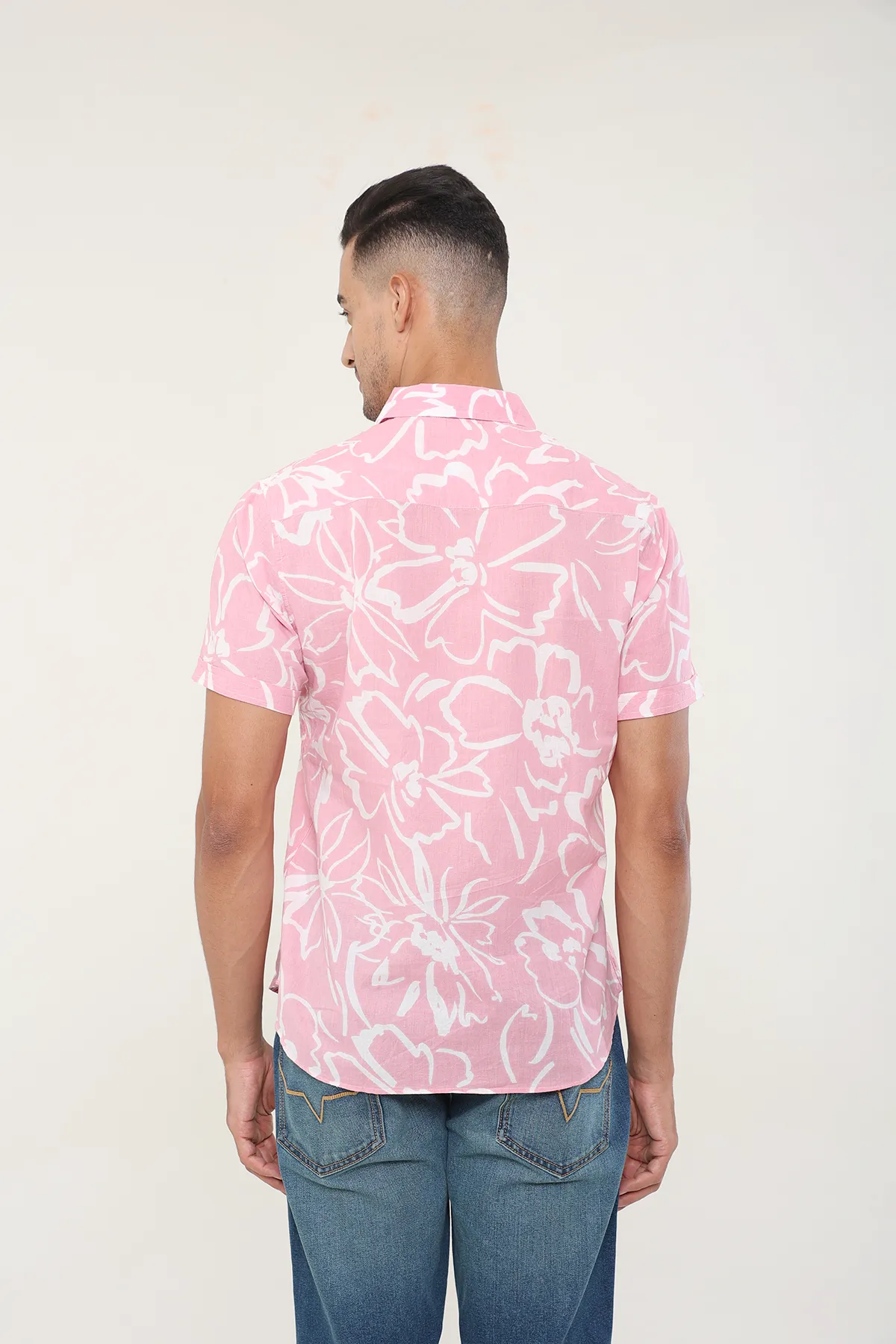 Cool Pink cotton shirt half sleeves | Style Matters