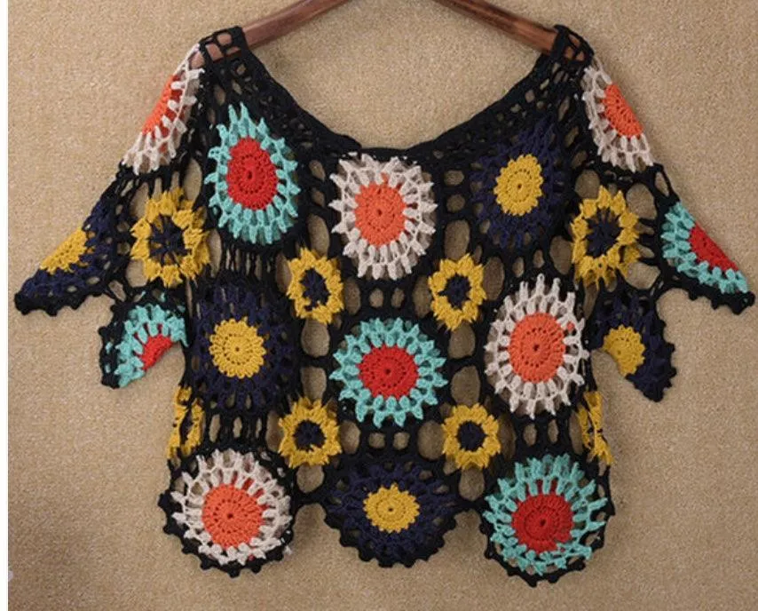 Crochet Patch Layering Top