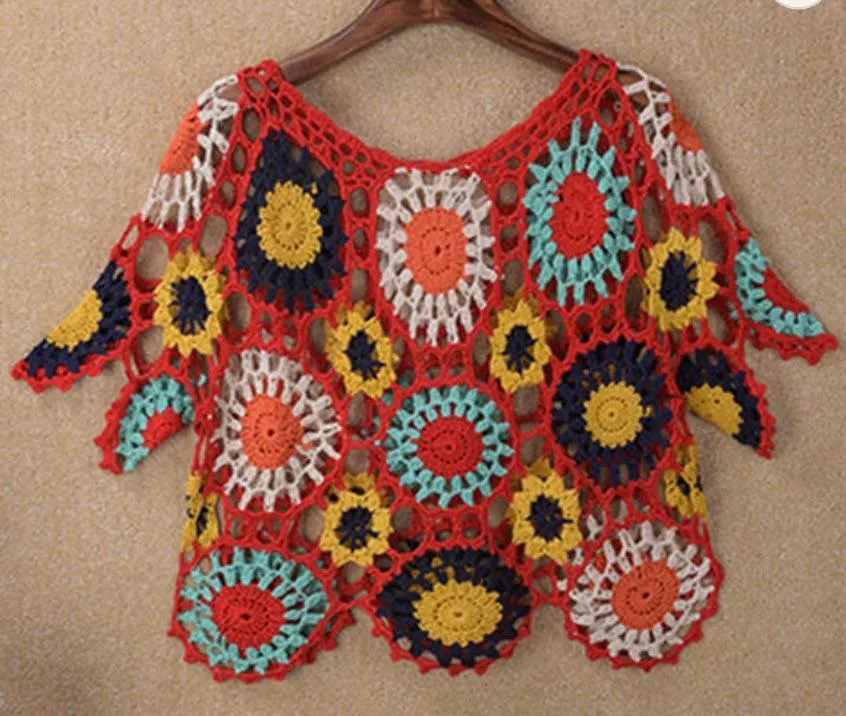 Crochet Patch Layering Top