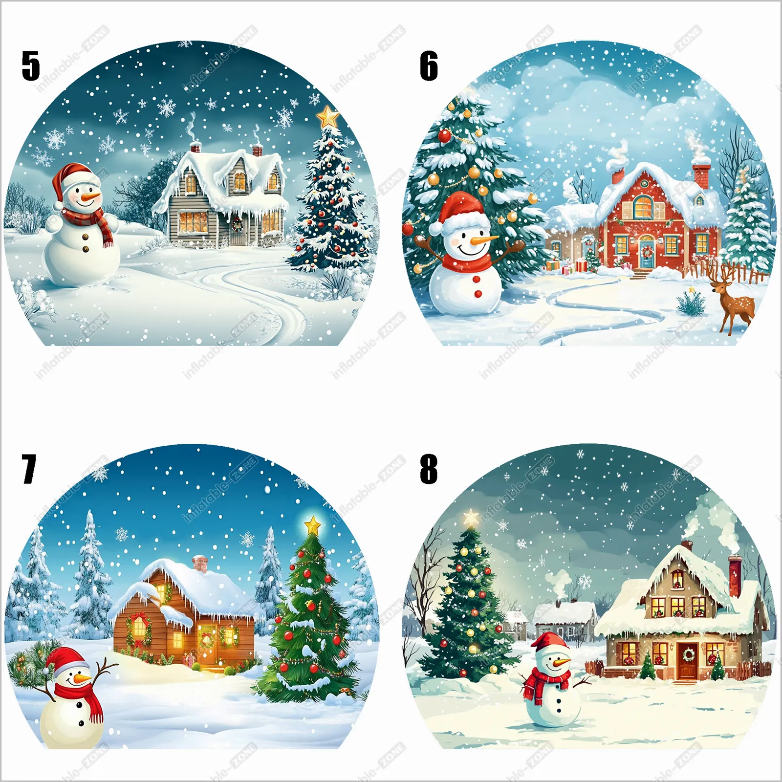 Custom-Size Giant Inflatable Snow Globe Inflatable Christmas Snow Globe Photo Booth