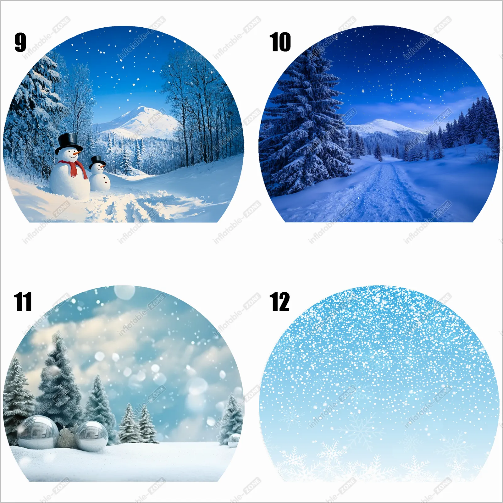 Custom-Size Giant Inflatable Snow Globe Inflatable Christmas Snow Globe Photo Booth