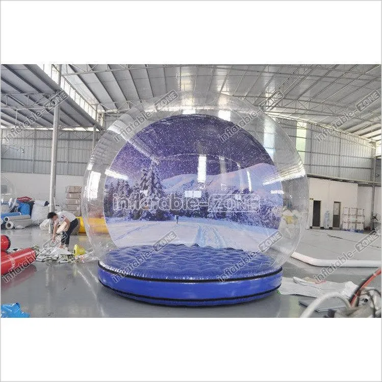 Custom-Size Giant Inflatable Snow Globe Inflatable Christmas Snow Globe Photo Booth