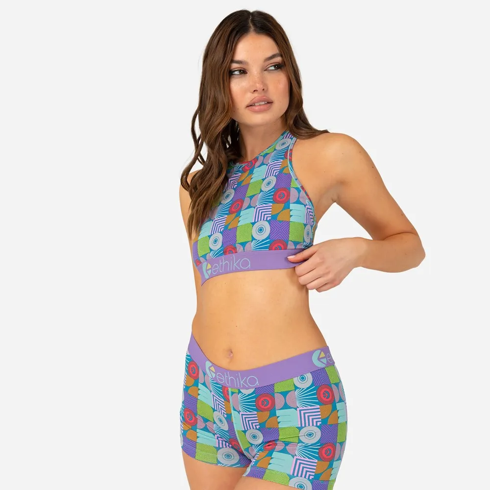 Ethika Abstract Gathering High Neck Bra