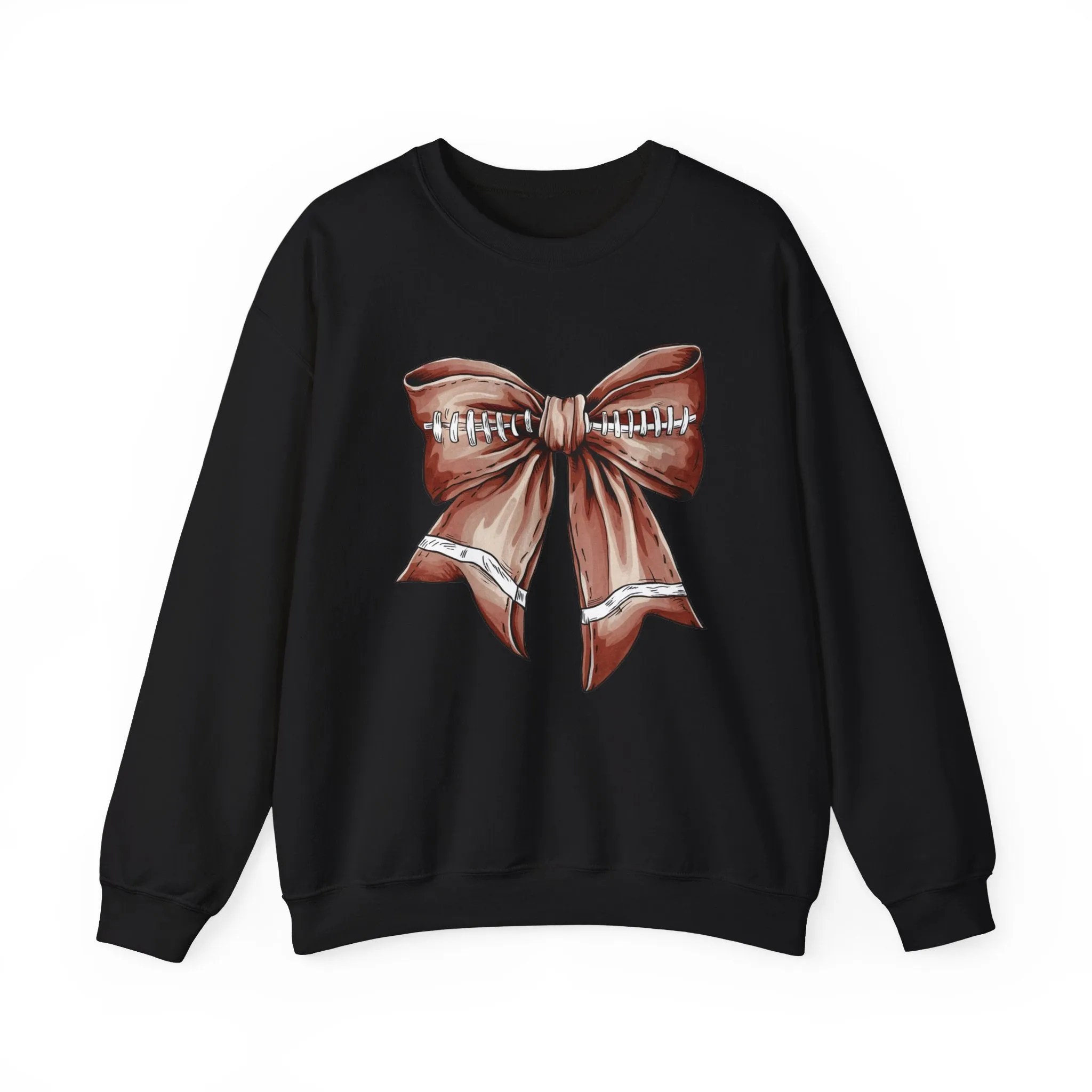 Football Bow Unisex Heavy Blend™ Crewneck Sweatshirt