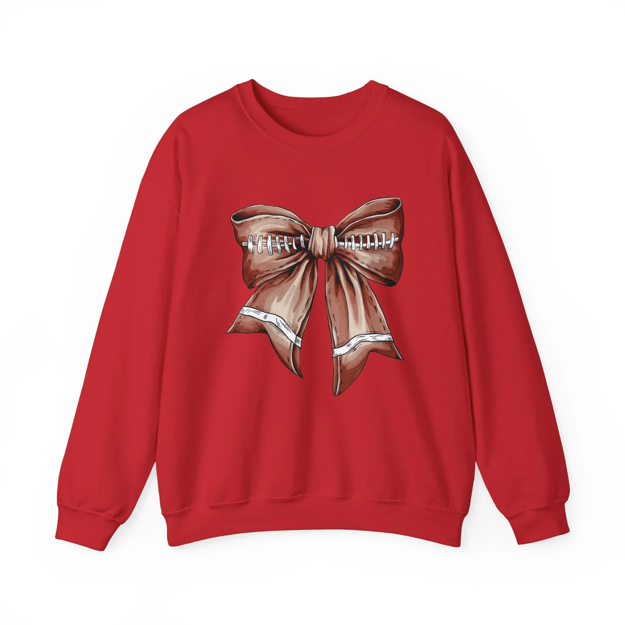 Football Bow Unisex Heavy Blend™ Crewneck Sweatshirt