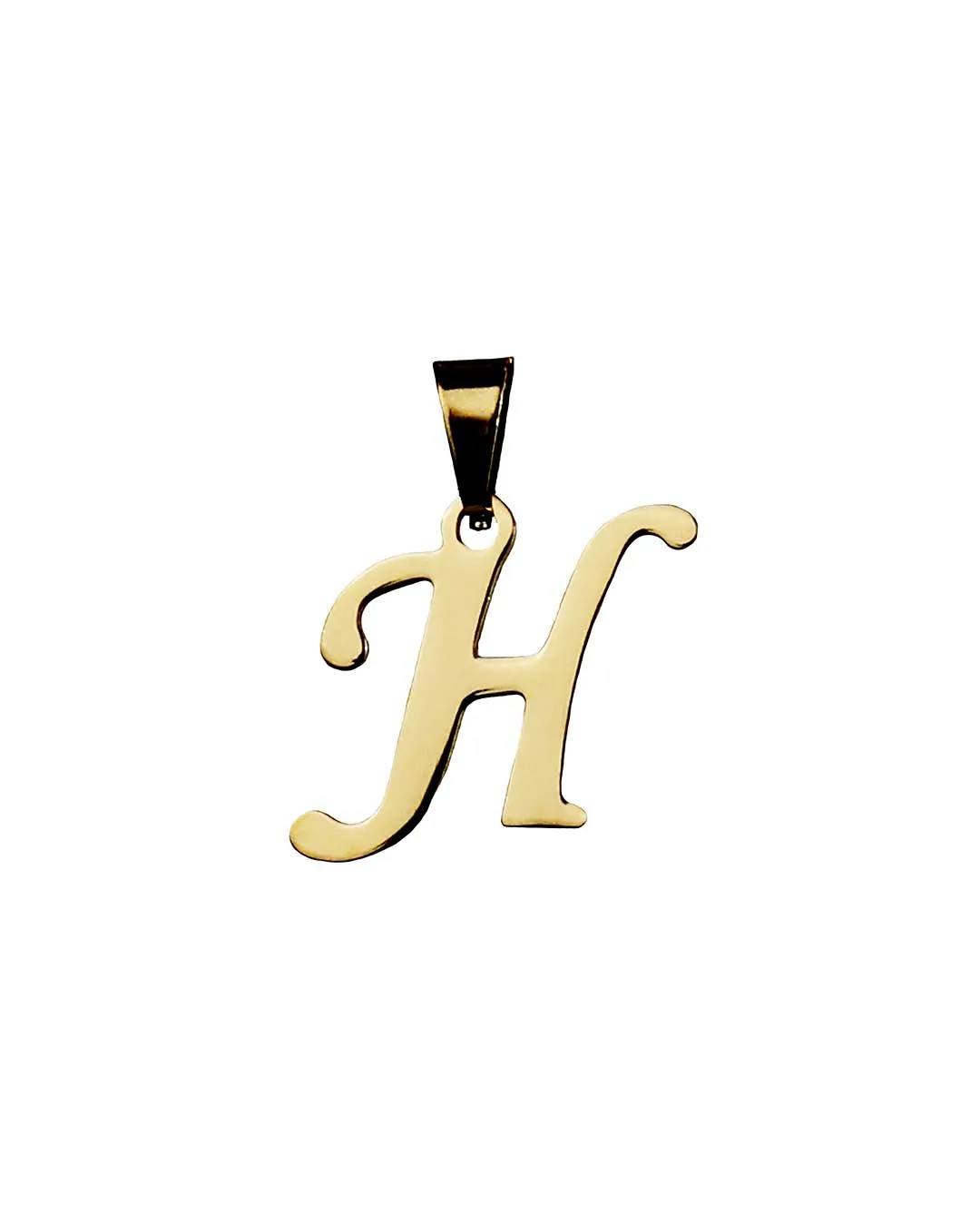 H Gold Initial Dog Charm