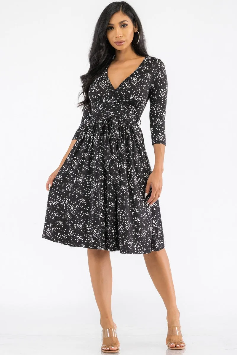 HH710X-PD - MIDI WRAP DRESS